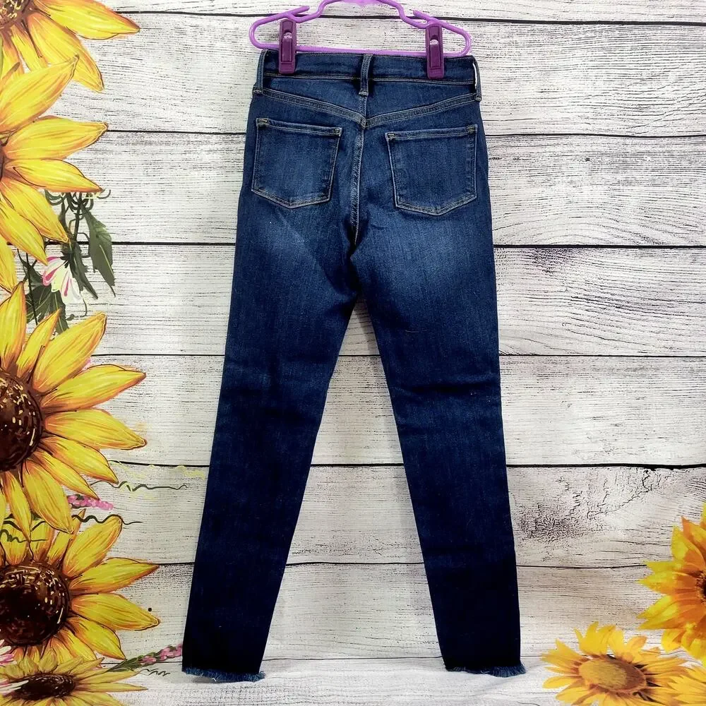 Old Navy Medium Wash High Rise‎ Rockstar Distressed Jeggings Girl's Size 12 NWT
